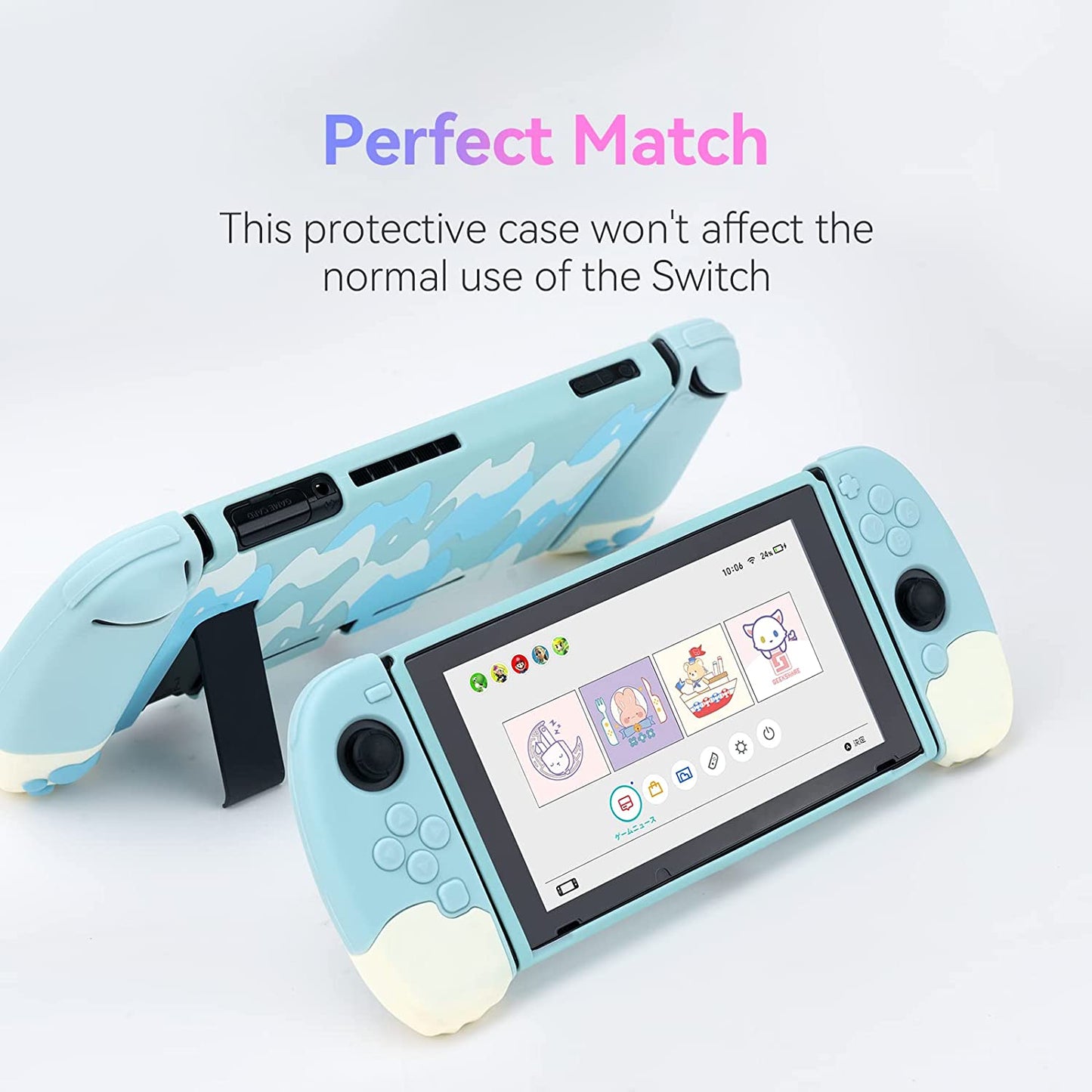 GeekShare Nintendo Switch Shell Silicone Soft Shell 3D Cute Cat Claw Split JoyCon Protective Case For Nintend Switch Accessories