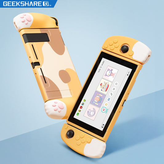 GeekShare 任天堂 Switch 外壳 硅胶软壳 3D 可爱猫爪分体 JoyCon 保护壳 适用于任天堂 Switch 配件