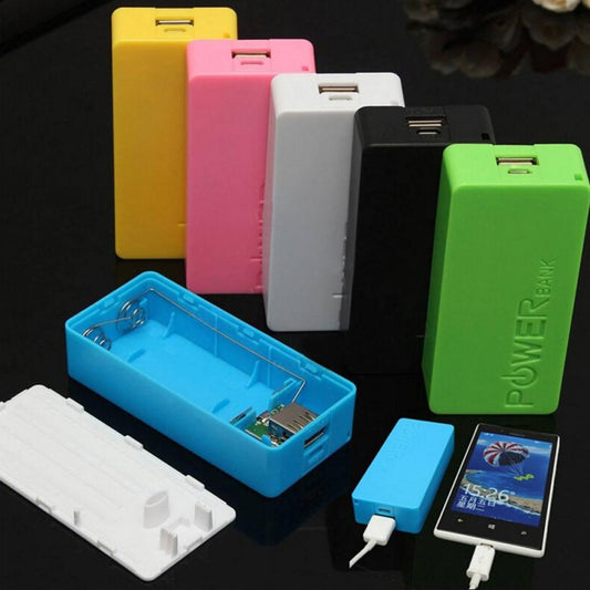 5600mAh 2X 18650 USB 便携式移动电源电池充电器外壳 DIY 盒子适用于 iPhone 三星