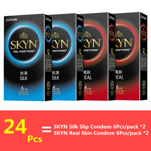 Jissbon SKYN Condom Soft Skinfeel Latex/Non-Latex Condom Penis Sleeve Sex Products Intimate Goods Lubricant Condoms for Men