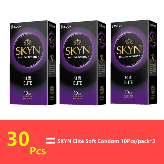 Jissbon SKYN Condom Soft Skinfeel Latex/Non-Latex Condom Penis Sleeve Sex Products Intimate Goods Lubricant Condoms for Men
