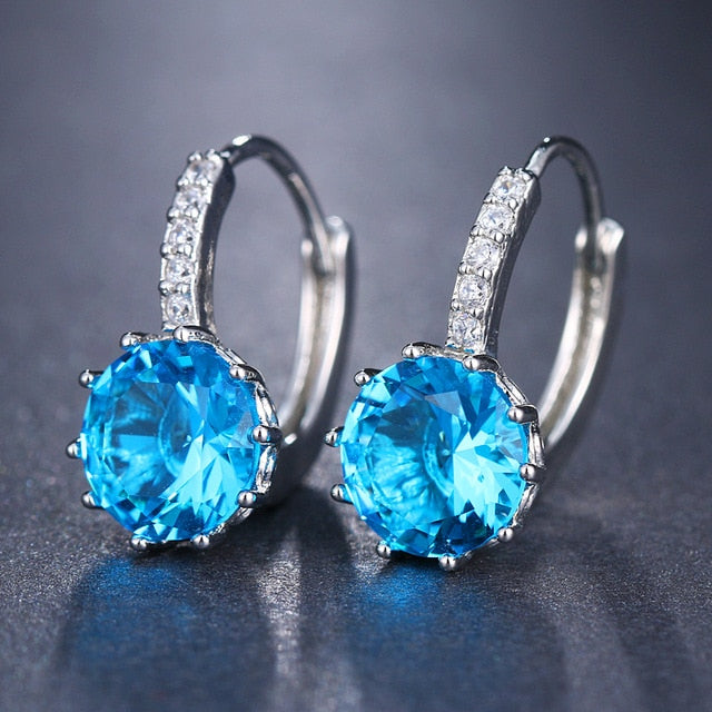 EMMAYA Fashion 10 Colors AAA CZ Element Stud Earrings For Women