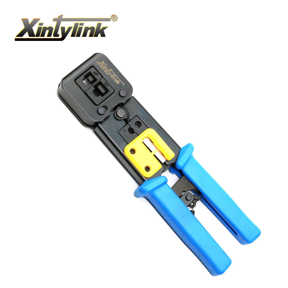 xintylink EZ rj45 crimper hand network tools pliers rj12 cat5 cat6 8p8c Cable Stripper pressing clamp tongs clip multi function