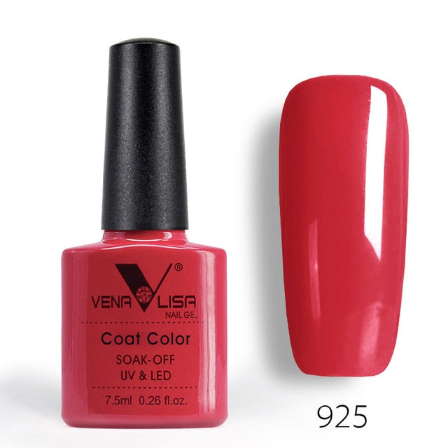 New Free Shipping Nail Art Design Manicure Venalisa 60Color 7.5Ml Soak Off Enamel Gel Polish UV Gel Nail Polish Lacquer Varnish